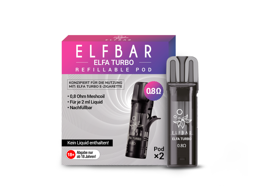 Elfa Turbo 0,8 Ohm Pod (2 Stück pro Packung)