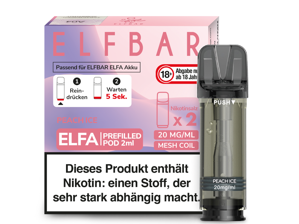 ELFA CP Prefilled Pod Juicy Peach/Peach Ice 20mg/ml